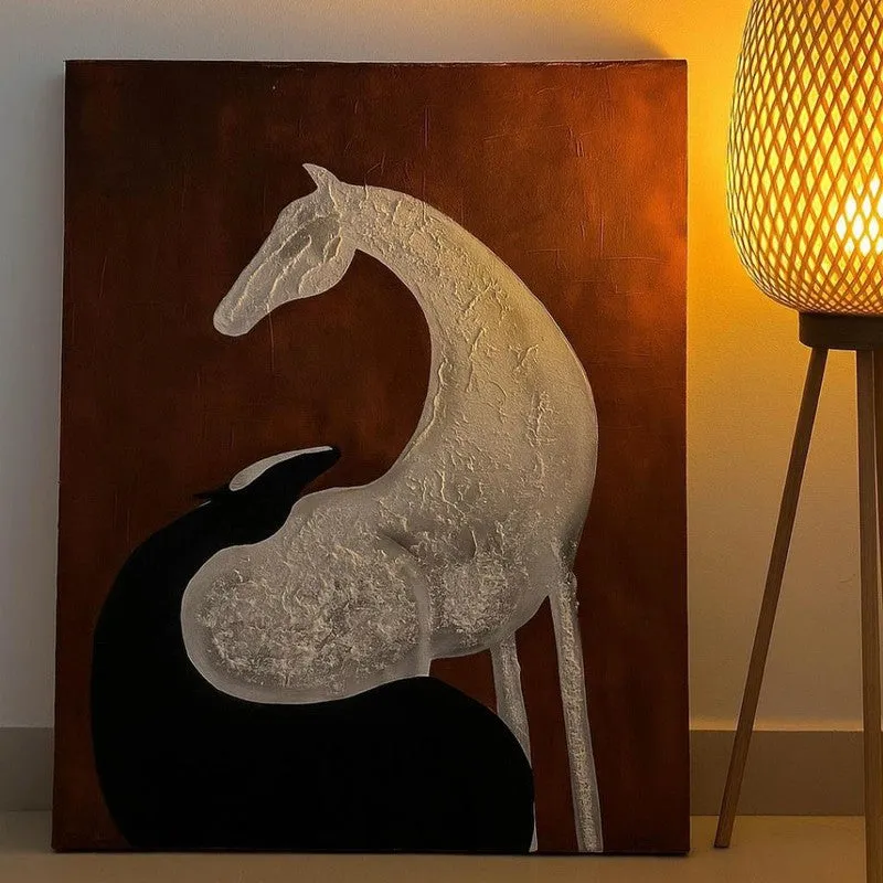 Silent Sands Handmade Canvas Wall Painting media 12
