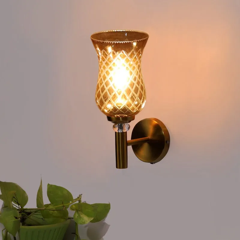 Golden Shine Glass Wall Lamp media 4