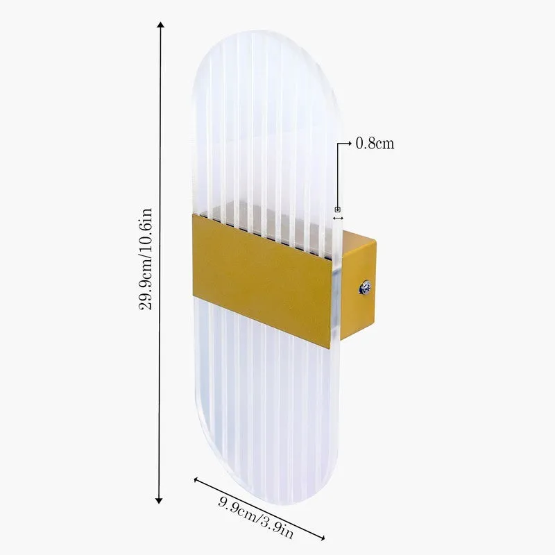 LumoFlex Multi-Mode Acrylic & Metal LED Wall Lamp - Transparent media 8