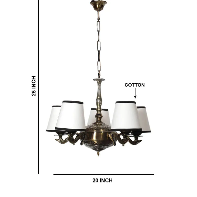 Celina Conical Golden Antique Ceiling Lamp media 6