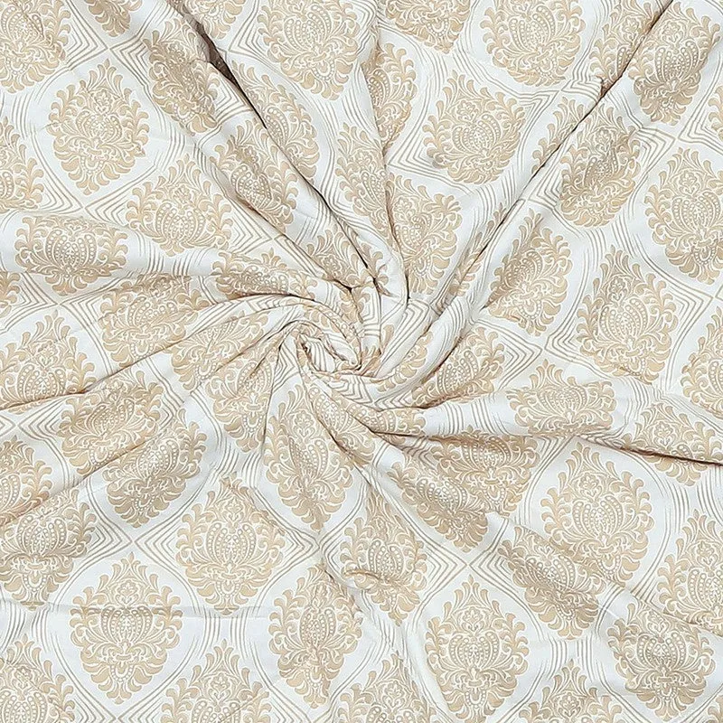 Monte Carlo Kalira Ethnic Motif Polyester Reversible Comforter (Mustard) - 120 GSM media 6