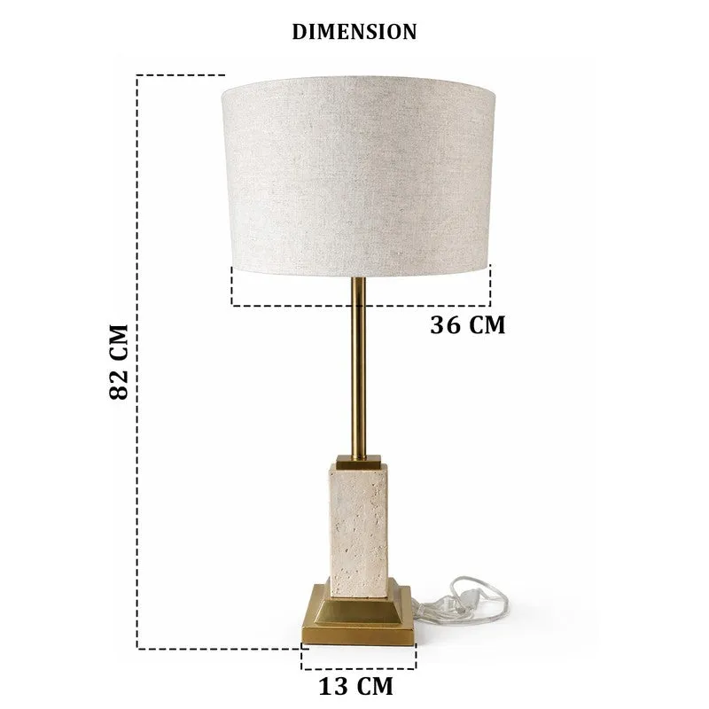 AarviDecor Belmont Designer Metal Table Lamp - White media 8