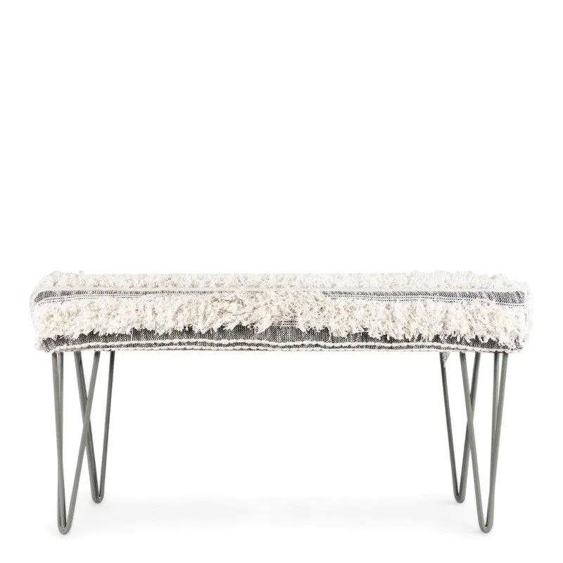 Exavo Sheesham Wooden Bench - Grey media 3