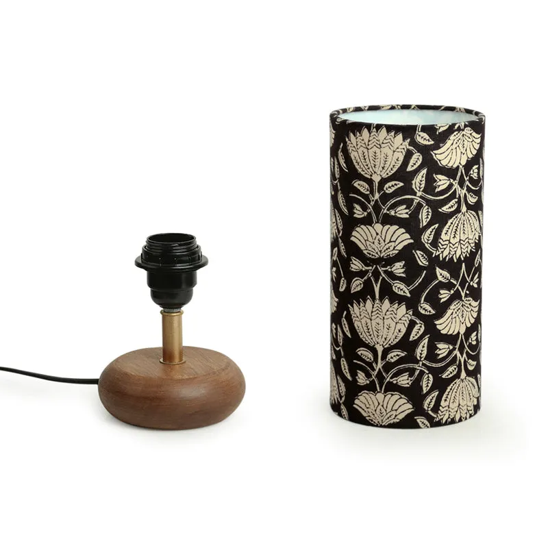 Tamalika Handcrafted Mango Wood Table Lamp - Brown media 4