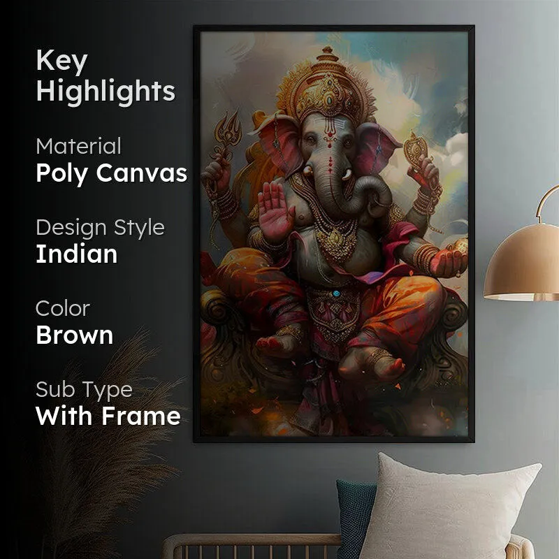Lord Of Wisdom Wall Painting With Frame media 2