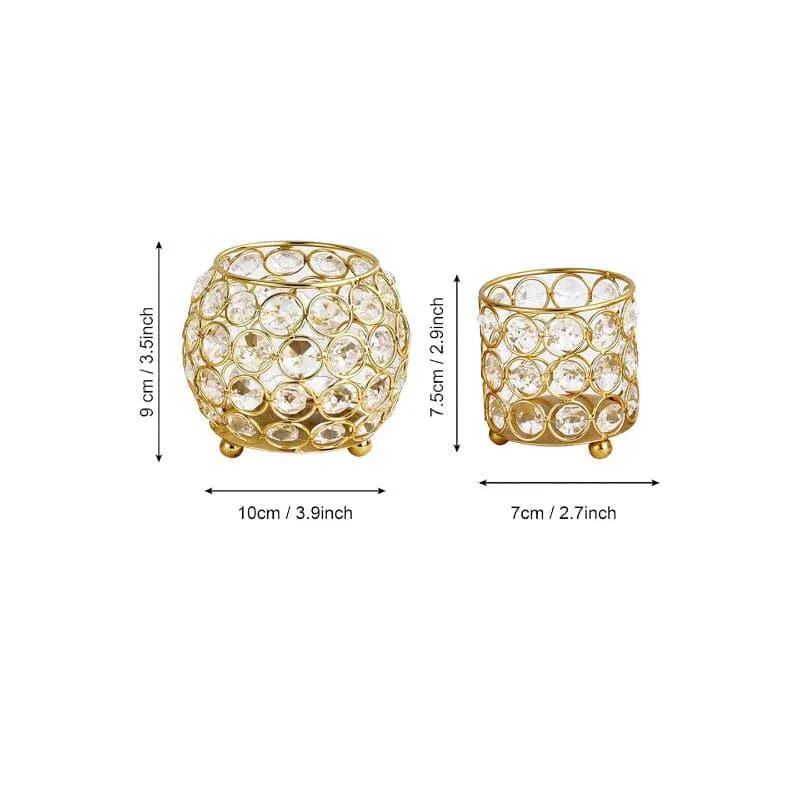 Crystal Fenora Tealight Candle Holder - Set Of Four media 5