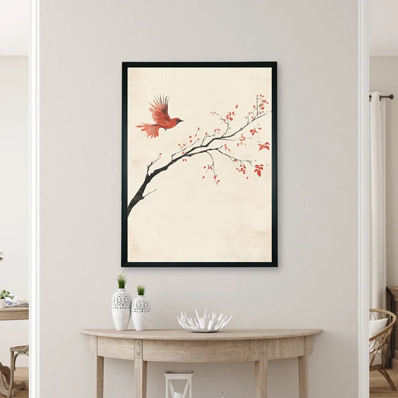 Scarlet Flight Canvas Wall Art With Resin Frame media 4