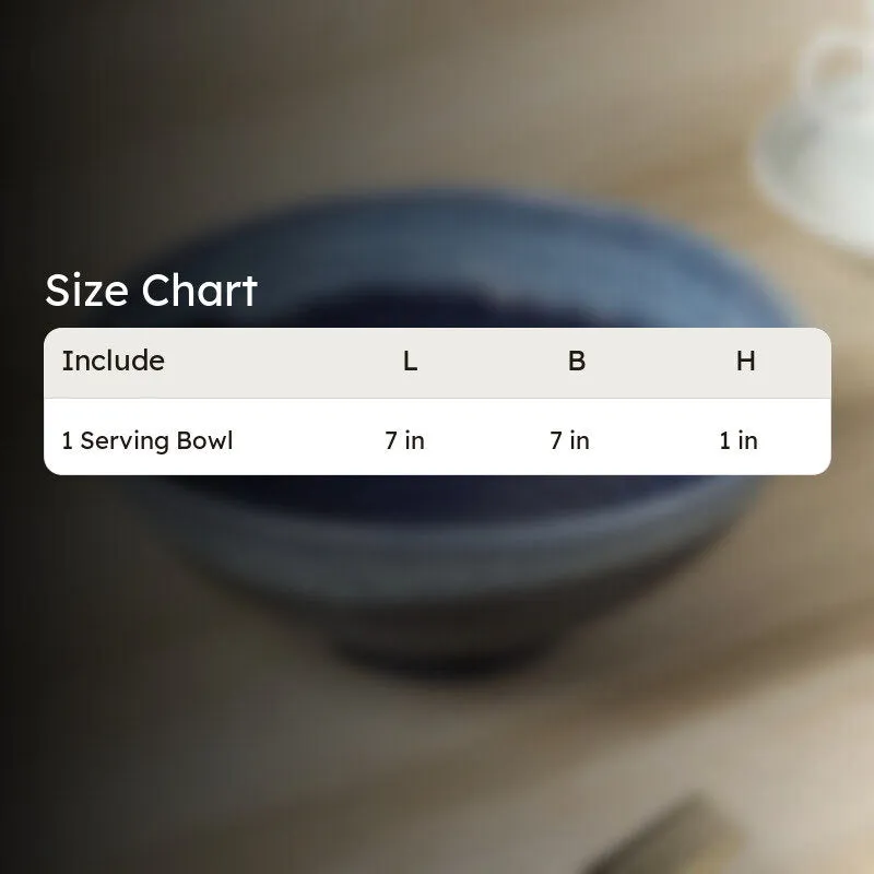 Ceramic Serving Bowls (Blue) - 700 mL media 6