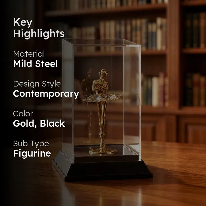 Golden Grace Lady 24K Gold Plated Mild Steel Showpiece media 2