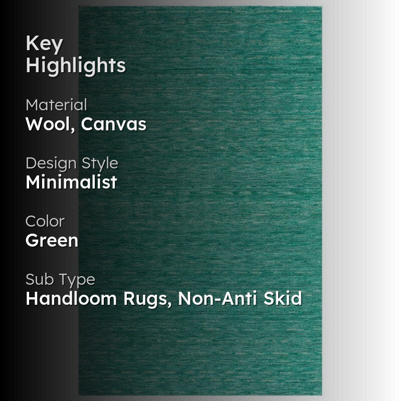Aylin Hand Woven Wool Rug - Cobalt Green media 2