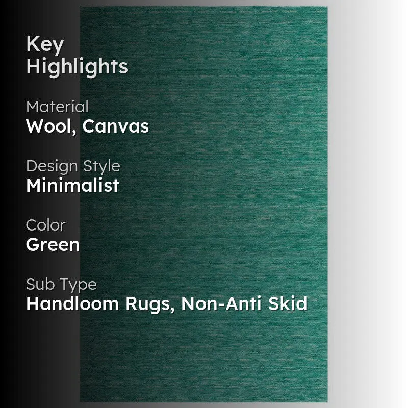 Aylin Hand Woven Wool Rug - Cobalt Green - 2