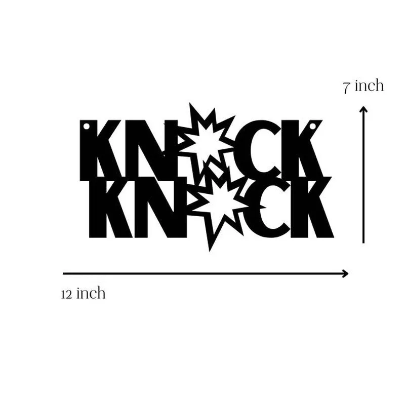 Knock Knock Typography Mild Steel Wall Accent media 5