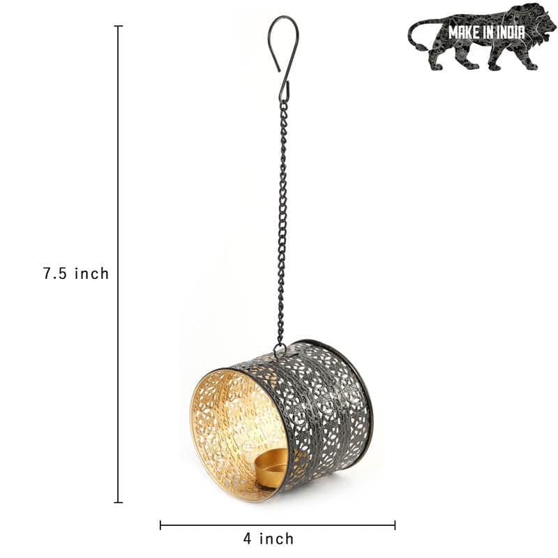 Hanging Jali Cylindrical Tealight Holder media 4