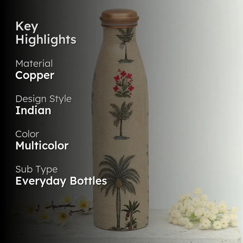 Chevron Palms Copper Bottle - 950 mL media 2