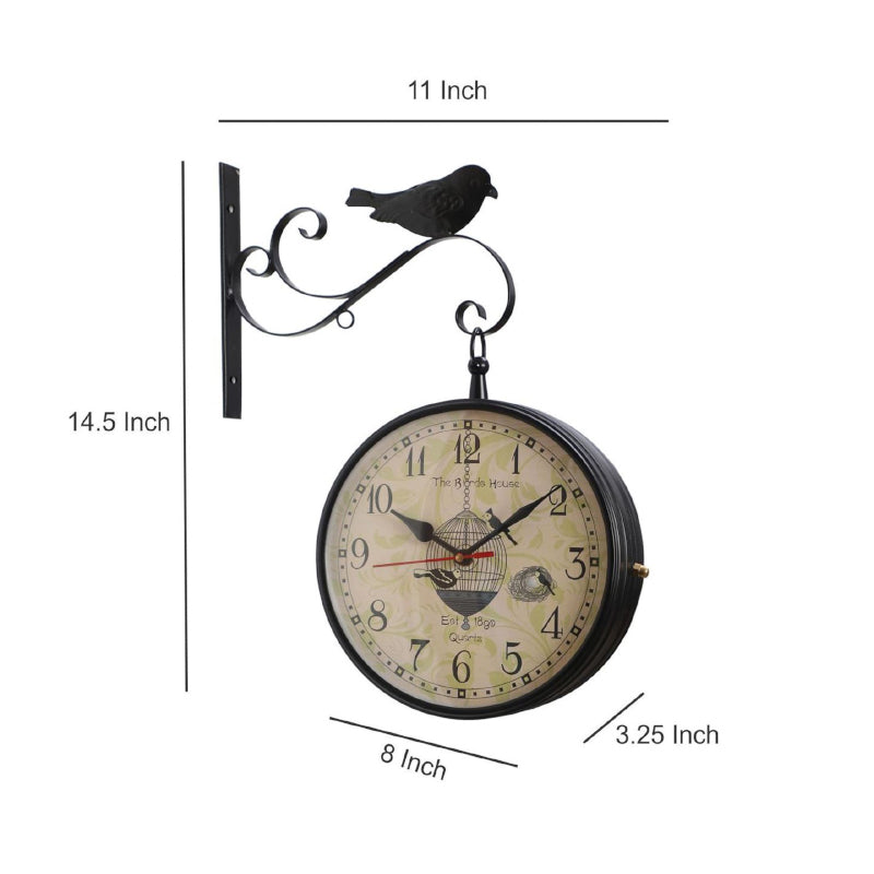 Bird Perch Double Sided Station Clock media 5
