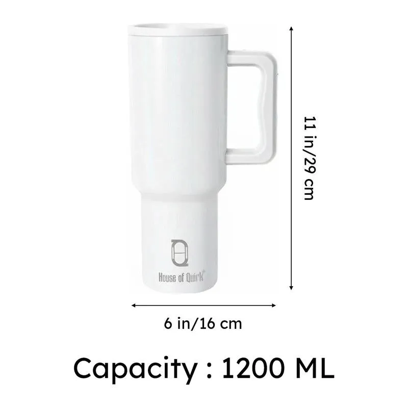 TerraTone Stainless Steel Tumbler (1200 ML) - White media 8