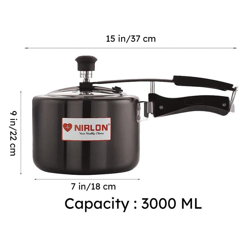 Nirlon Inner Lid Hard Anodized Pressure Cooker - 3000 mL media 10