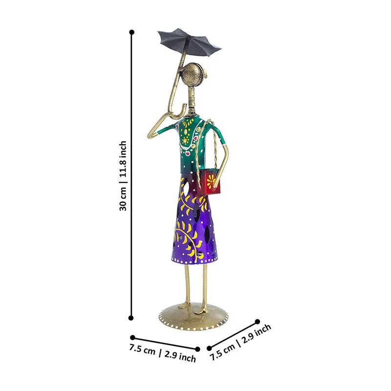 Elegant Lady Iron Showpiece - Purple,Green media 8