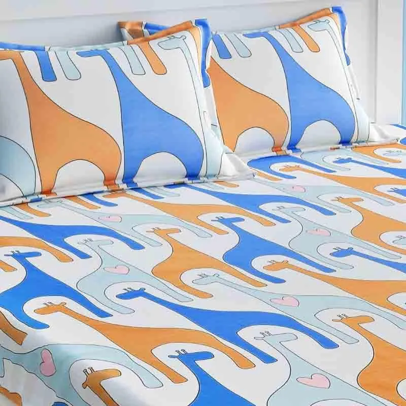 The Giraffe-scape Cotton Bedsheet - 210 TC media 4
