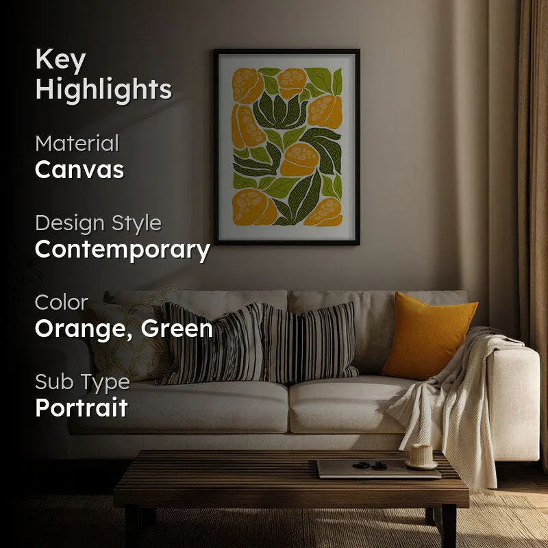 Sunlit Botanic Blooms Wall Art - Black Frame media 2