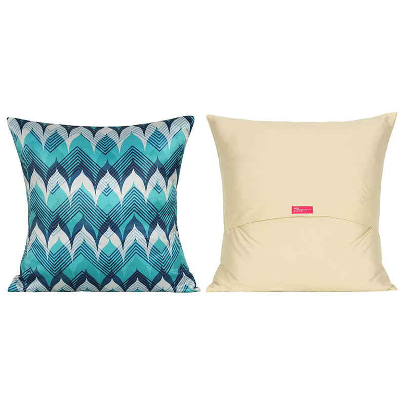 India Circus Midnight Mayhem Printed Velvet Cushion Cover - Set Of Five media 5