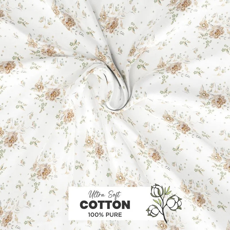 Novira Fitted Cotton Bedsheet (Brown) - 144 TC media 5