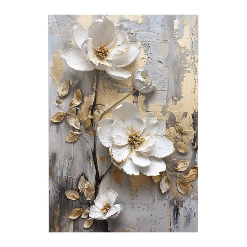 Bloomette & Gild Canvas Wall Painting - Set Of Two media 4