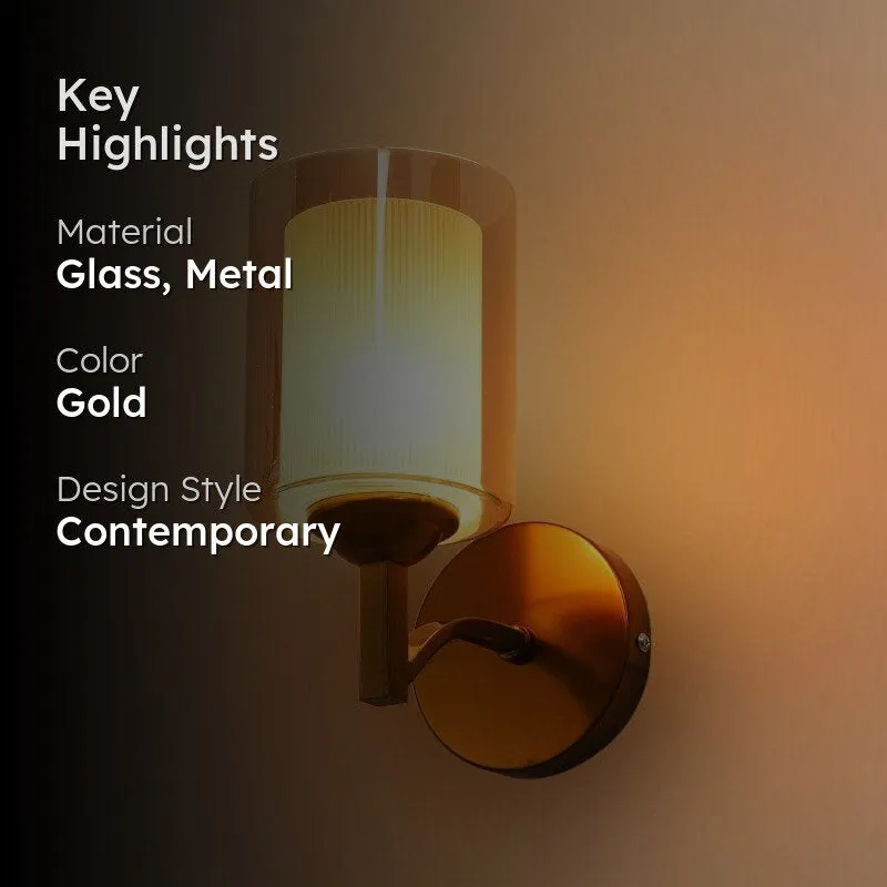 Sallow Glass & Metal Wall Lamp media 2