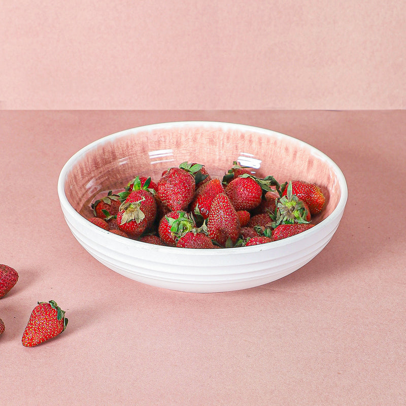 Negua Snack Bowl (White & Pink) - 1000 ML media 4