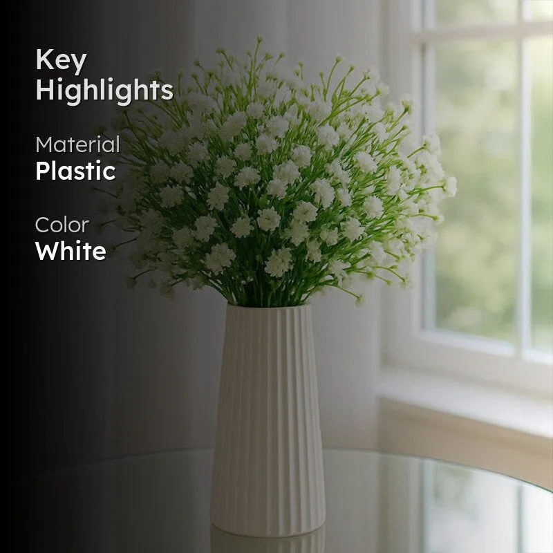 Faux Millet Grass Flower Bunch - White media 2