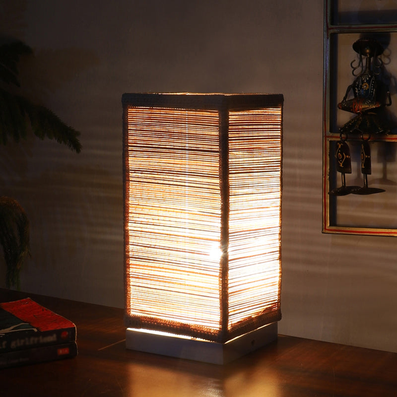 Ecostra Bamboo Table Lamp - White