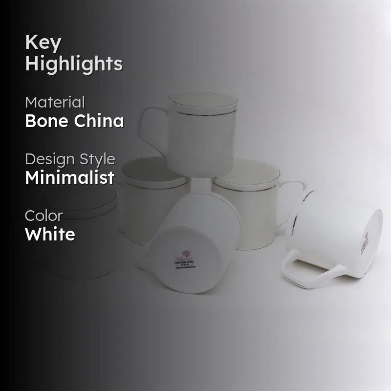 Liberty Bone China Tea Cup (200 mL Each) - Set of Six media 2