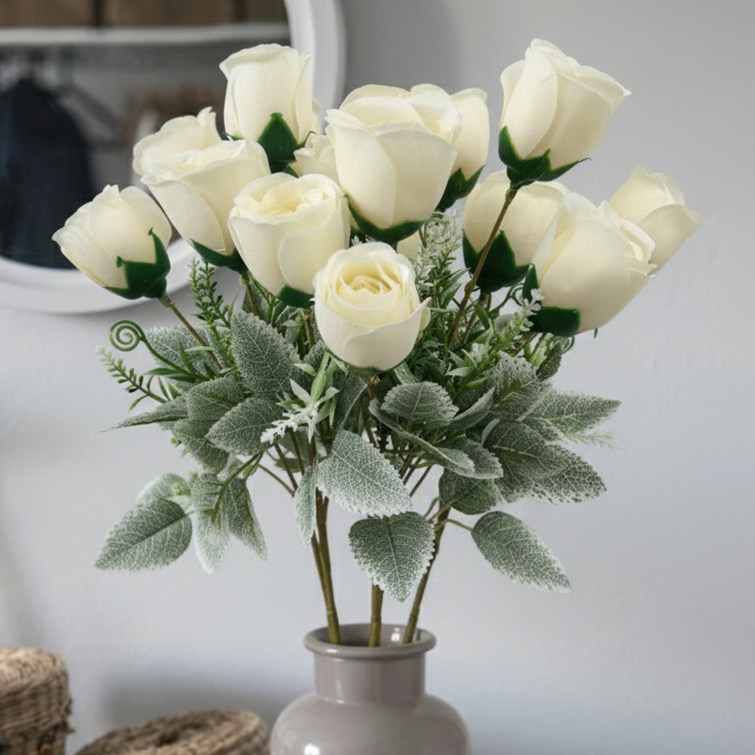 Ethereal White Rose Artificial Flower media 3