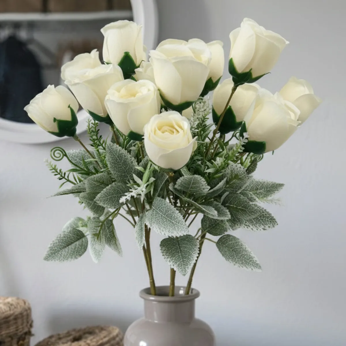 Ethereal White Rose Artificial Flower media 3