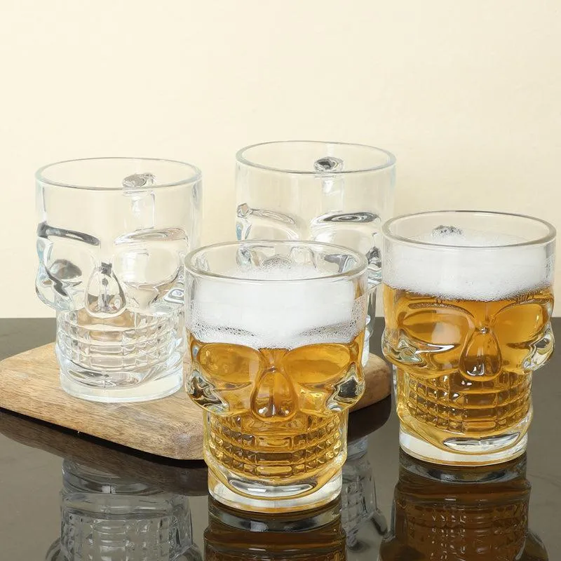 Goldwy Skull Whiskey Glasses (500 mL) - Set Of Four media 1
