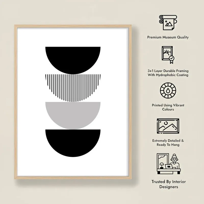 Carbon Echo Framed Canvas Archival Canvas Wall Painting - Natural Brown Frame media 7