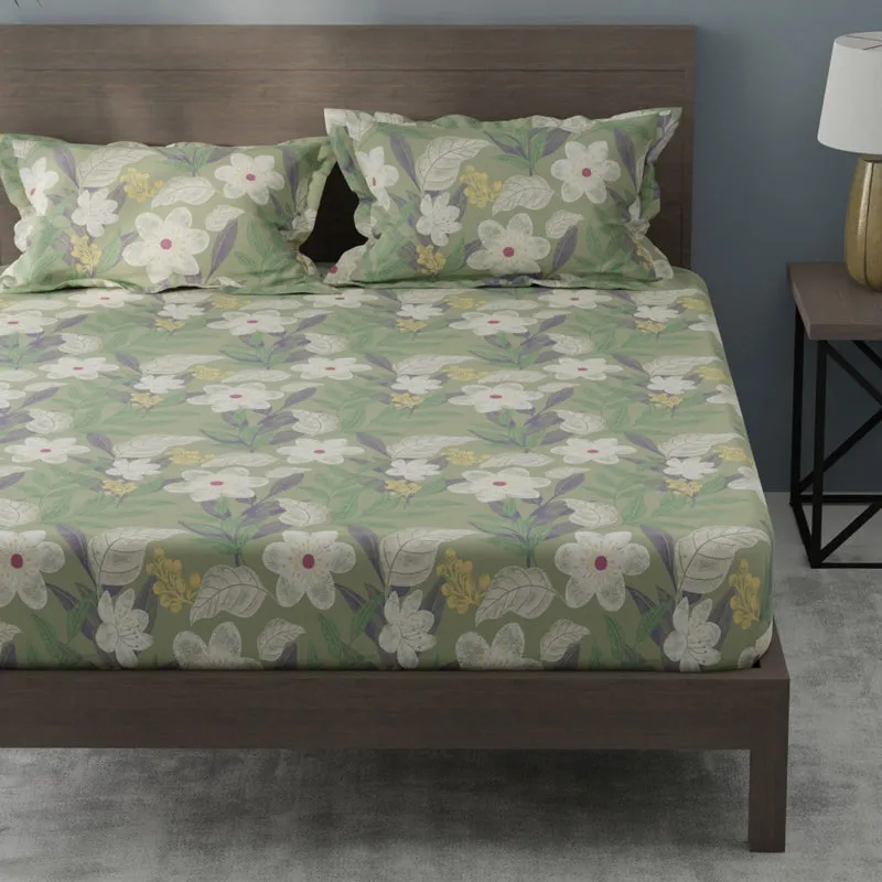BlossomRest Single Microfiber Bedsheet - 120 GSM - 3