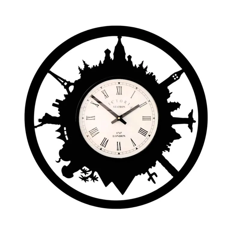Wonders Steel Analog Wall Clock - Black media 4