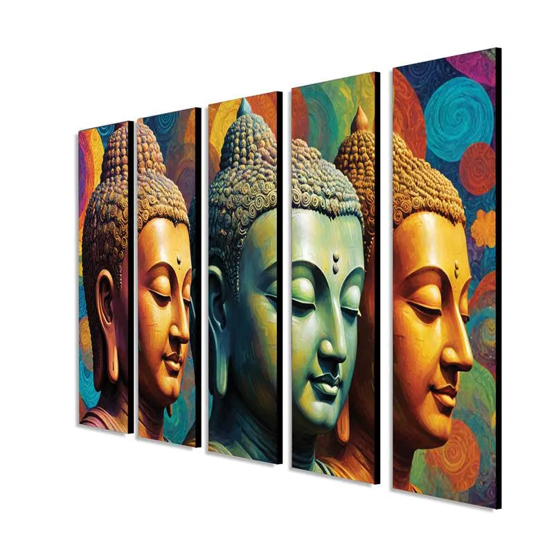 Eternal Balance Wall Painting - Set Of Five media 5