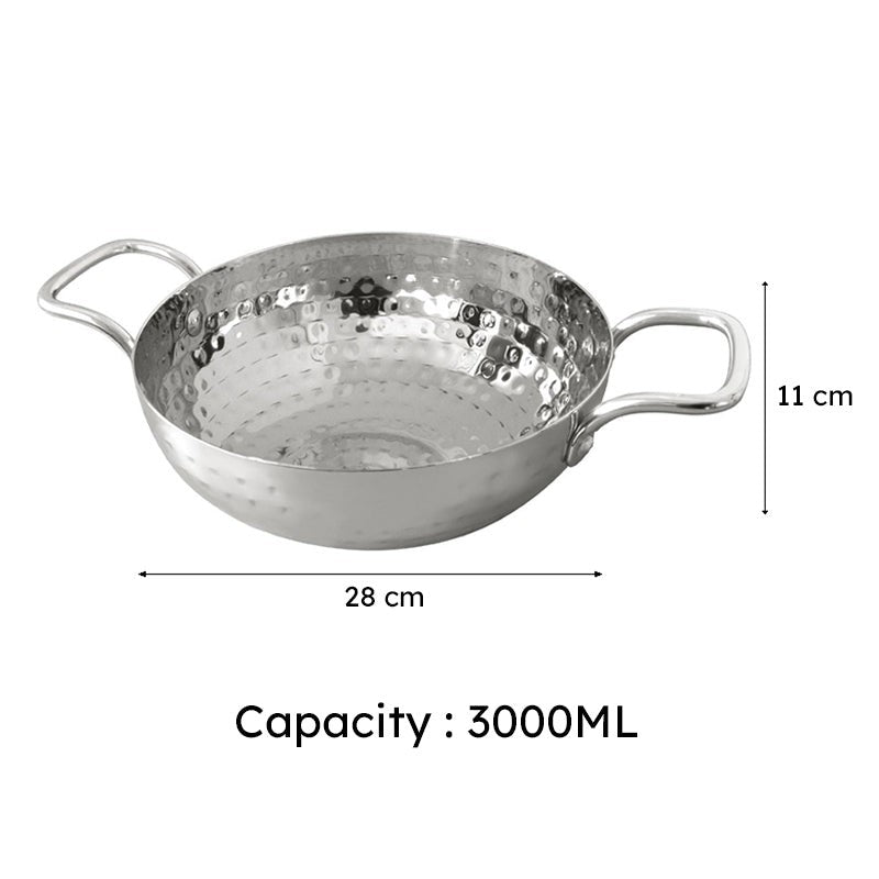 Vintage Hammered Kadhai - 3000 mL / 10 Inches media 6