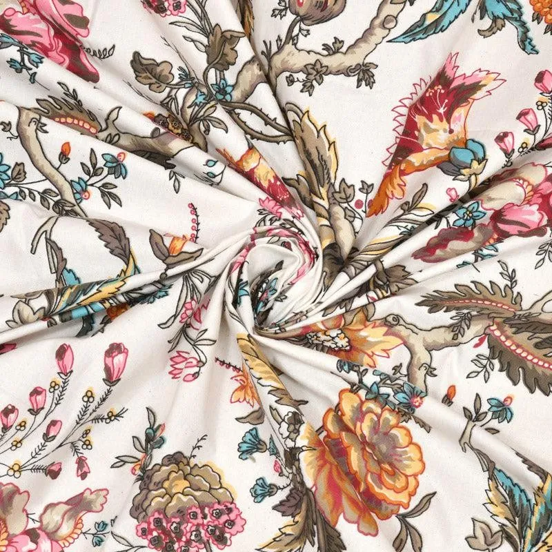 Mivaana Floral Curtain - Red media 6