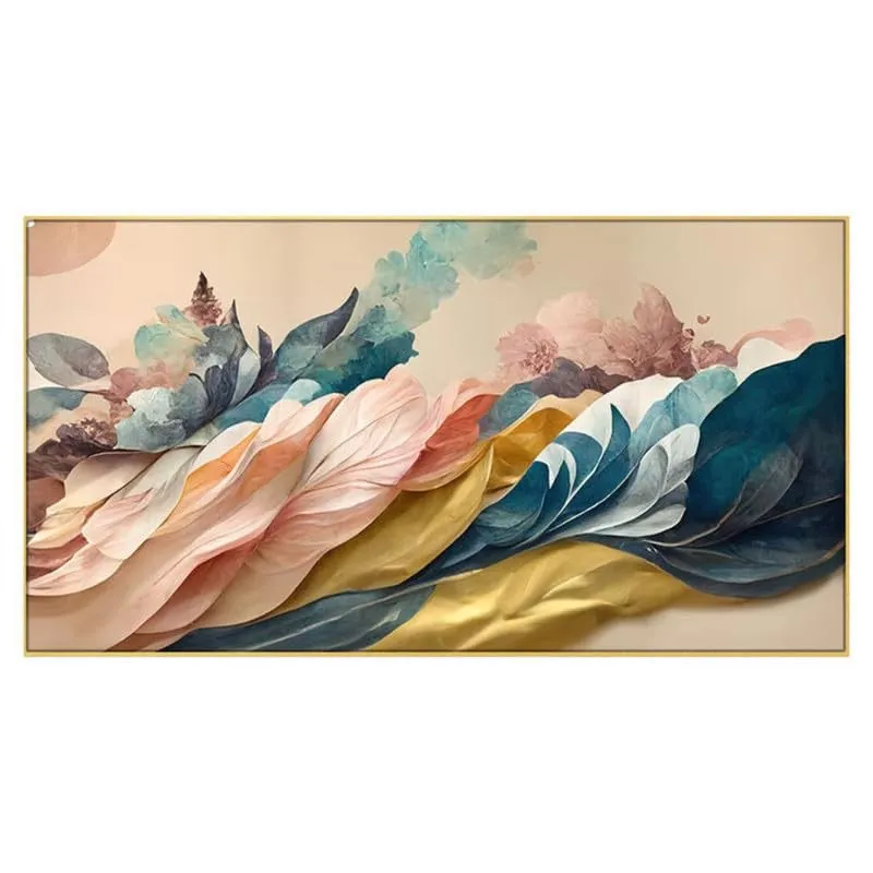Petal Wave Canvas Wall Painting With Frame media 4