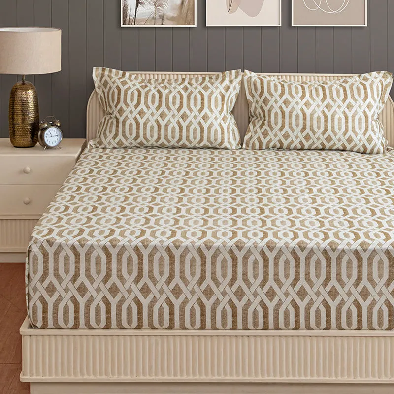 Swayam Arsh Sparkle Cotton Bedsheet - 144 TC media 4