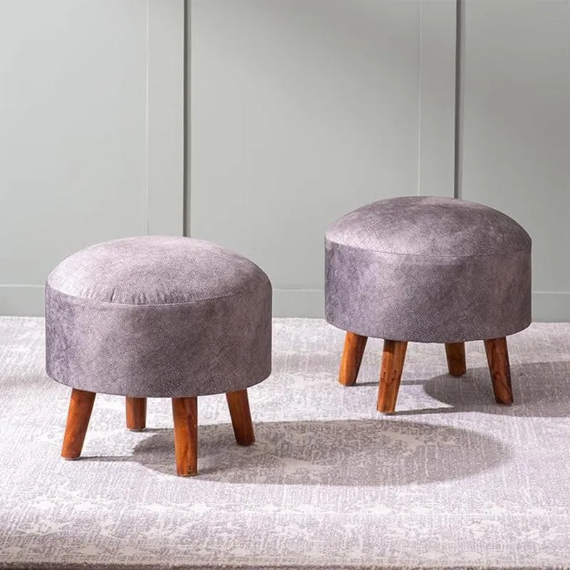 Subtle Style Ottoman (Grey) - Set Of Two media 1