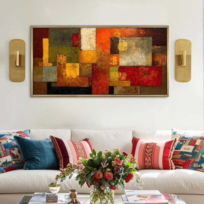 Saffron Squares Canvas Wall Art media 1