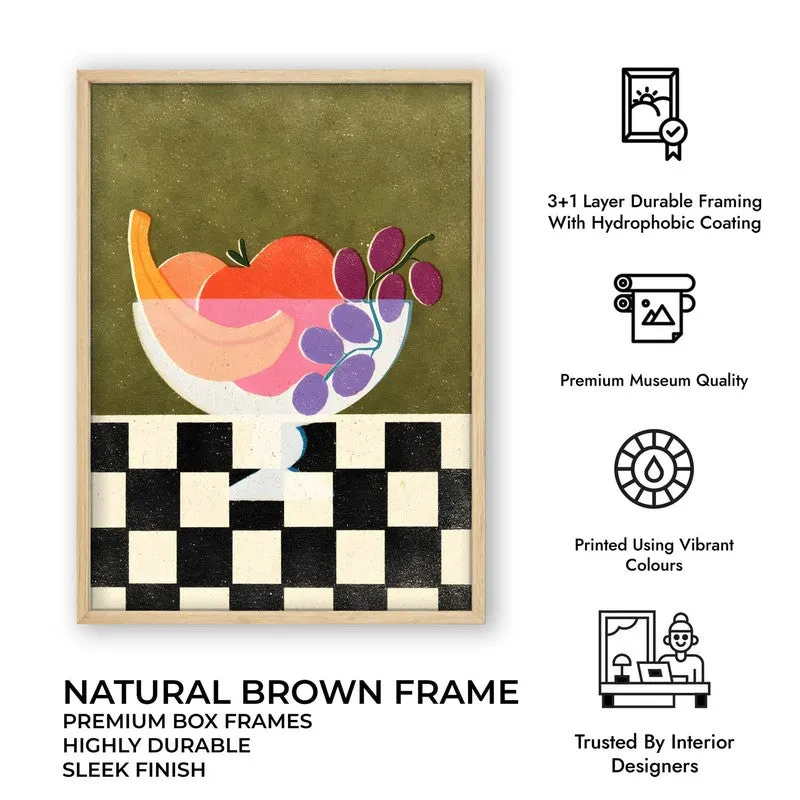 Check Bowl Archival Canvas Wall Art - Brown media 10