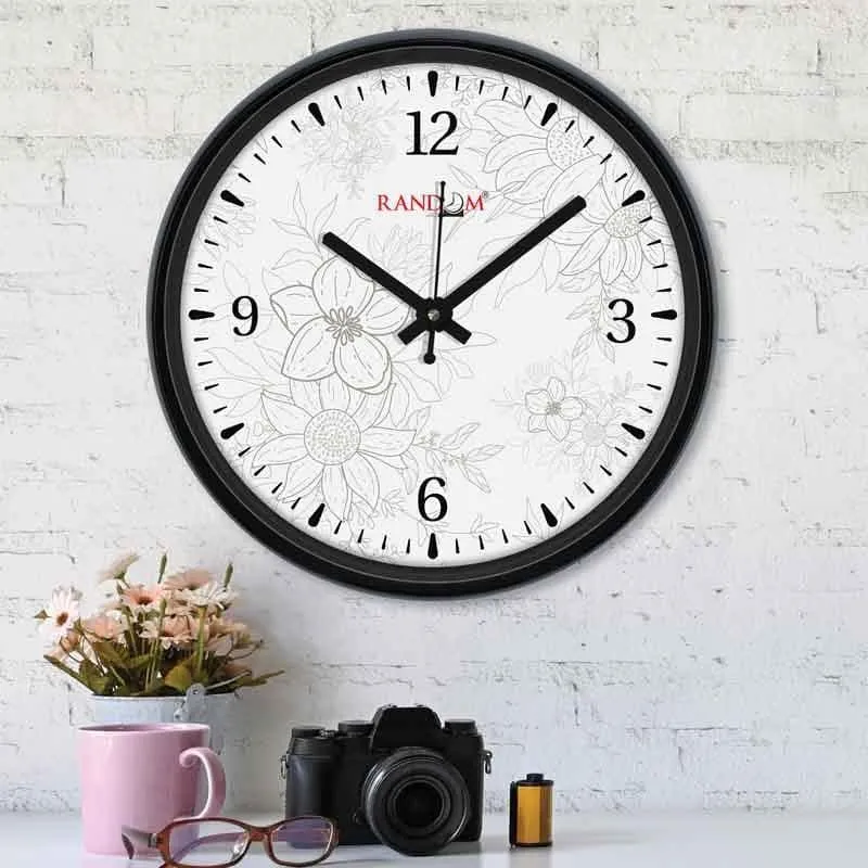 Fleur Wall Clock - White media 1