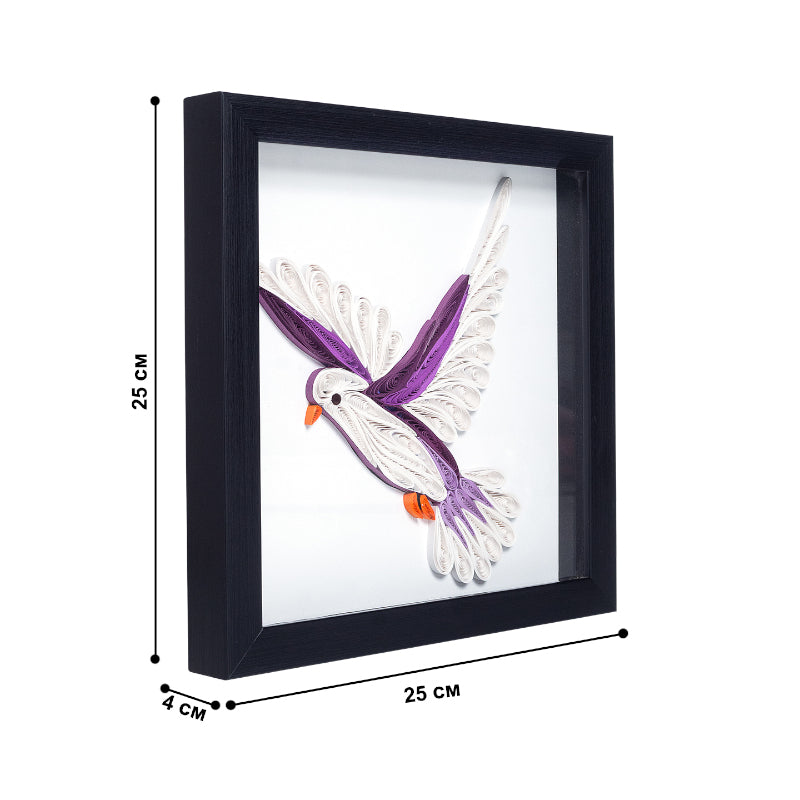 Dove Flight Handcrafted Wall Art - Black media 5