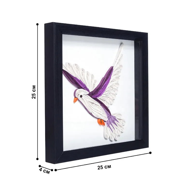 Dove Flight Handcrafted Wall Art - Black media 5