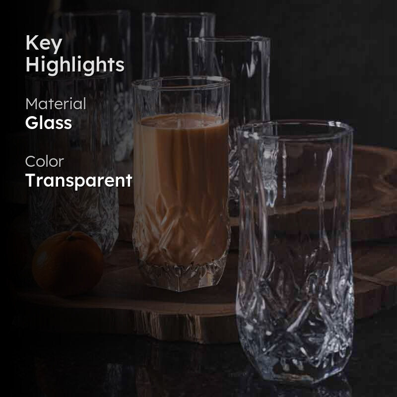 Rubix Glass Tumbler - Set of Six media 2